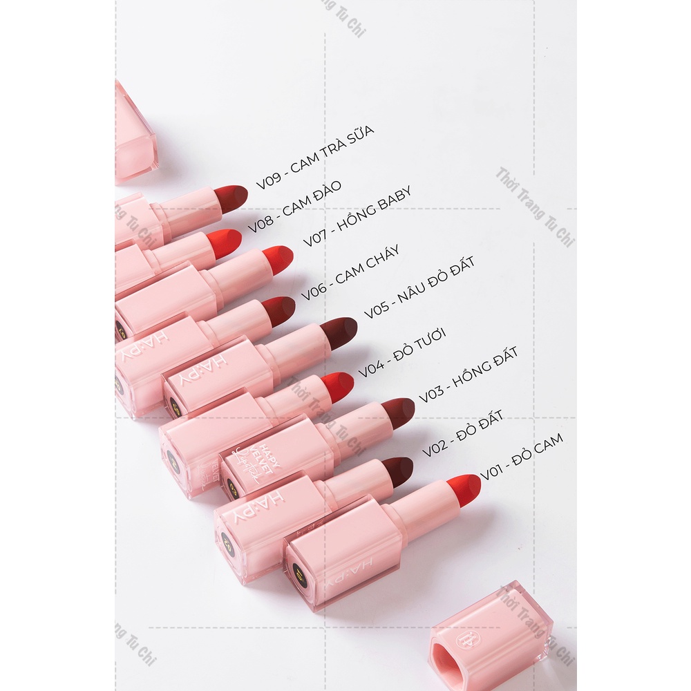 Son Thỏi Sáp  Happy Velvet Lipstick  phiên bản mới 2023
