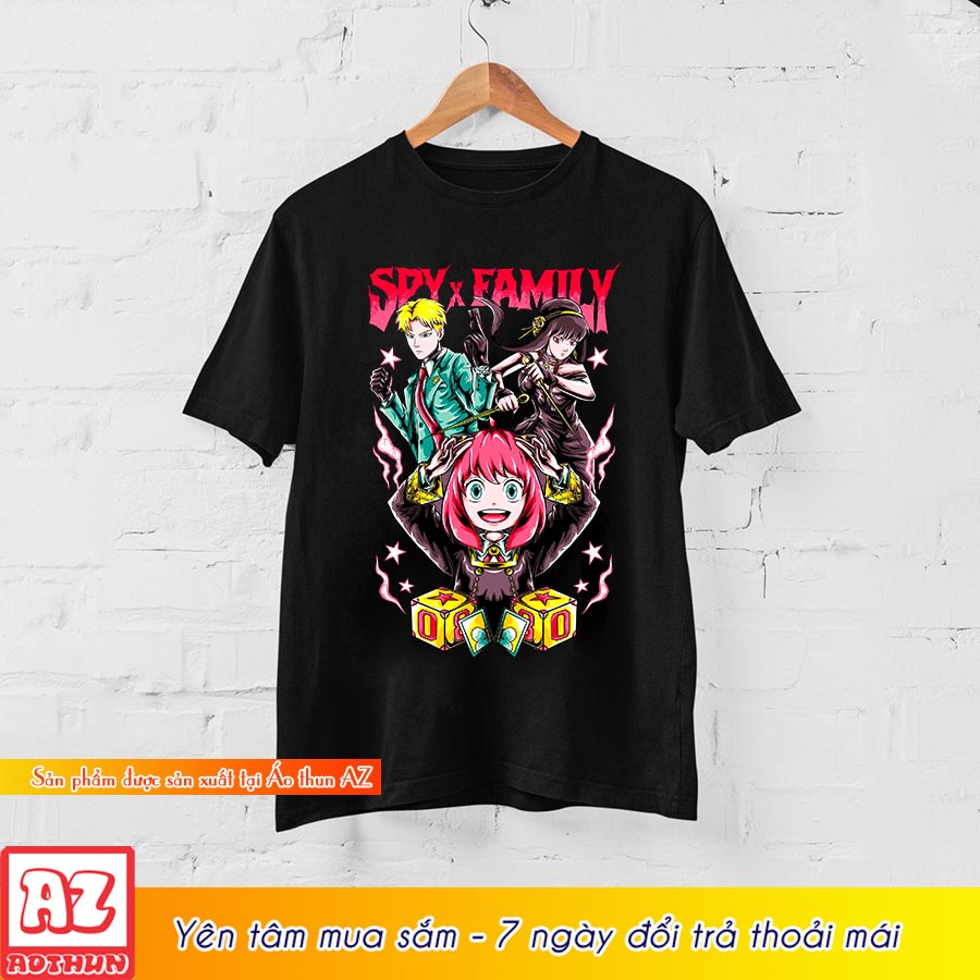 Áo thun in hình anime spy x family anya - Vải cotton thái M3223