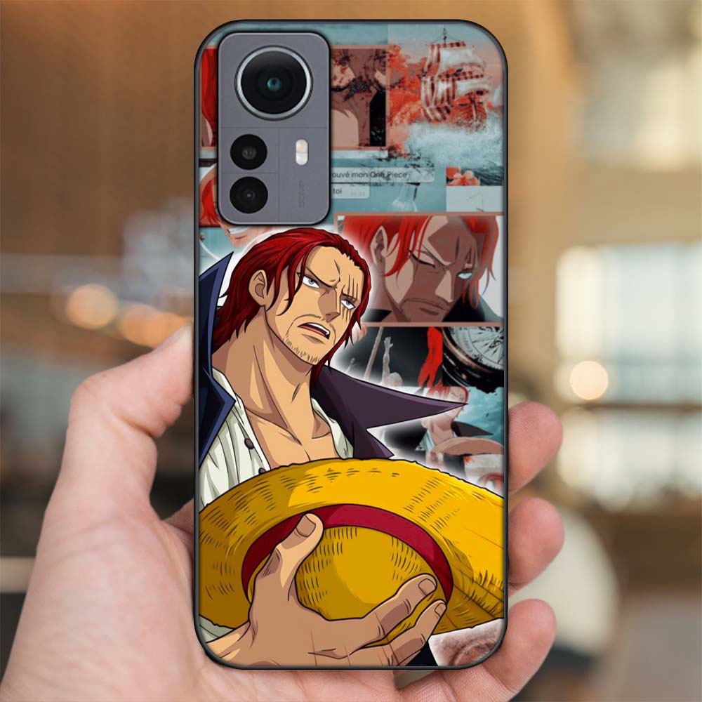 Ốp lưng Xiaomi 12 Pro 5G viền đen in hình Shanks One Piece Đảo Hải Tặc