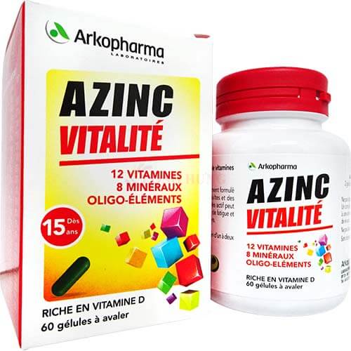 Viên uống Arkopharma Azinc Vitalite bổ sung vitamin và khoáng chất (60 viên/120 viên)