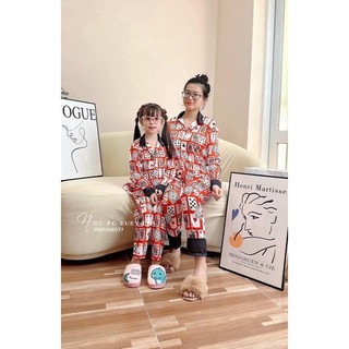 đồ bộ pijama cho mẹ và bé
