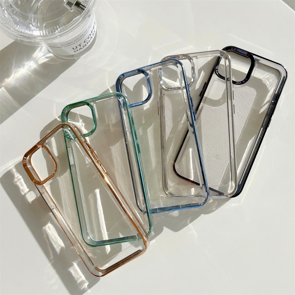 Ốp Điện Thoại TPU Dẻo Trong Suốt Mạ Điện Nhiều Màu Sang Trọng Chống Sốc Cho IPhone 14 13 12 11 Pro max