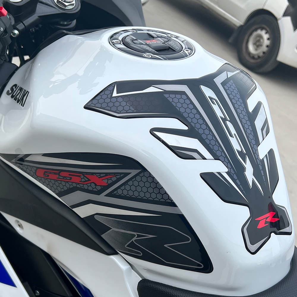Suzuki GSX Bộ bình xăng xe máy Thùng dầu bao gồm Miếng dán bảo vệ bằng sợi carbon Phụ kiện bảo vệ chống trầy xước chống trượt Đối với GSX R150 S150 R750 R1000