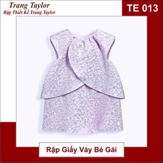 Rập giấy váy bé gái te013