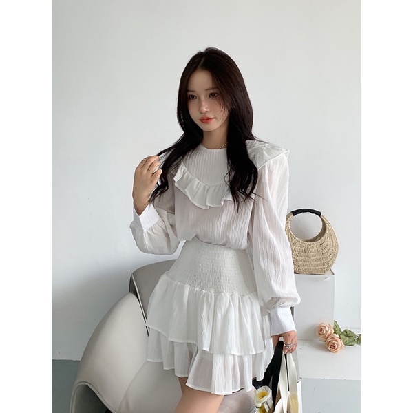 SET ĐỒ SƠ MI BÈO KÈM CHÂN VÁY TẦNG
