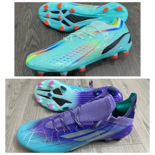 Giày đá bóng fg x speedflow+ fg red xanh tím