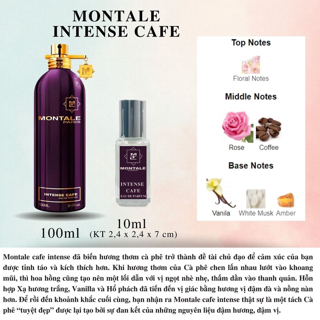 Nước hoa chính hãng Cao cấp - Montale Paris Intense Cafe