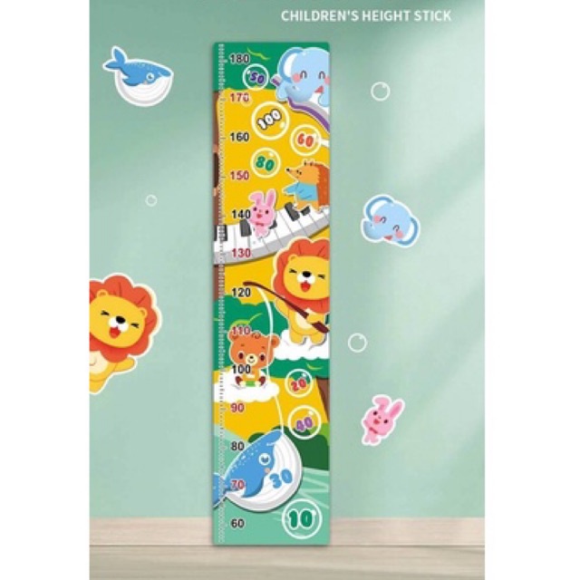 Thước Đo Chiều Cao kèm bảng mục tiêu ném bóng dính 2in1 cho bé