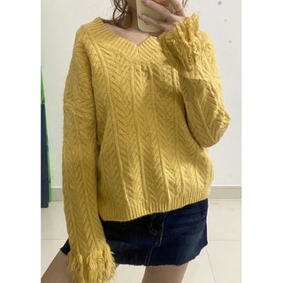 Áo len thừng cổ V