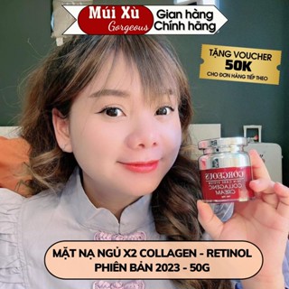 Mặt Nạ Ngủ Múi Xù Gorgeous x2 Collagen, Retinnol Phiên bản 2023, Nâng cấp hơn - Đẹp hơn - Tiết Kiệm hơn, hũ 50G