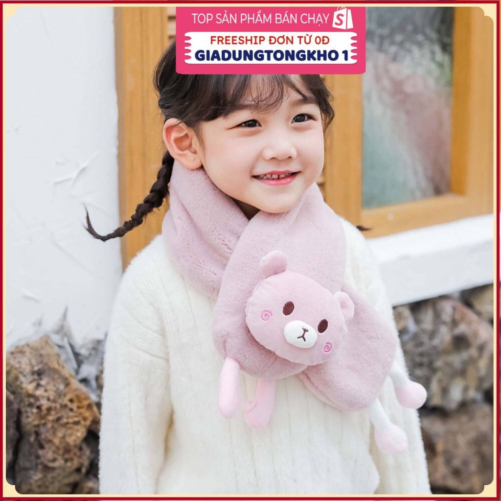 Khăn Quàng CổGIADUNGTONGKHO1Khăn Quàng Cổ Hình Thú CuTe, Khăn giữ ấm lông cừu cho bé