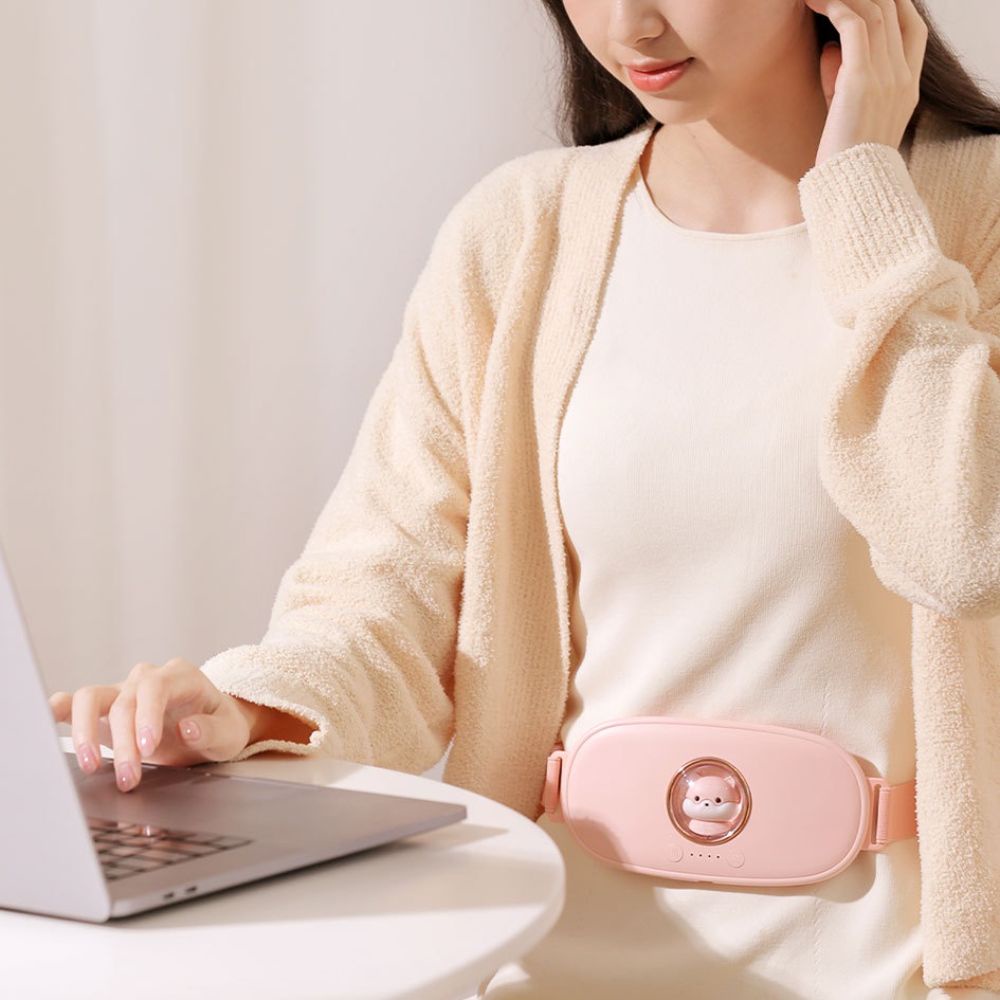 Đai Massage chườm nóng bụng kinh M28 Kèm Hộp Quà tặng mẹ người yêu - máy 4 Chế Độ mát xa giảm đau làm ấm cao cấp