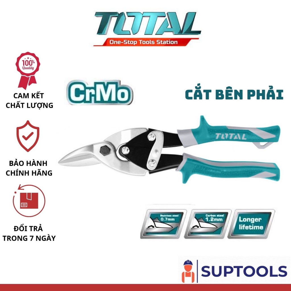 ĐỒ NGHỀ TOTAL Kéo cắt tole phải THT523106 [Chính Hãng 100%]