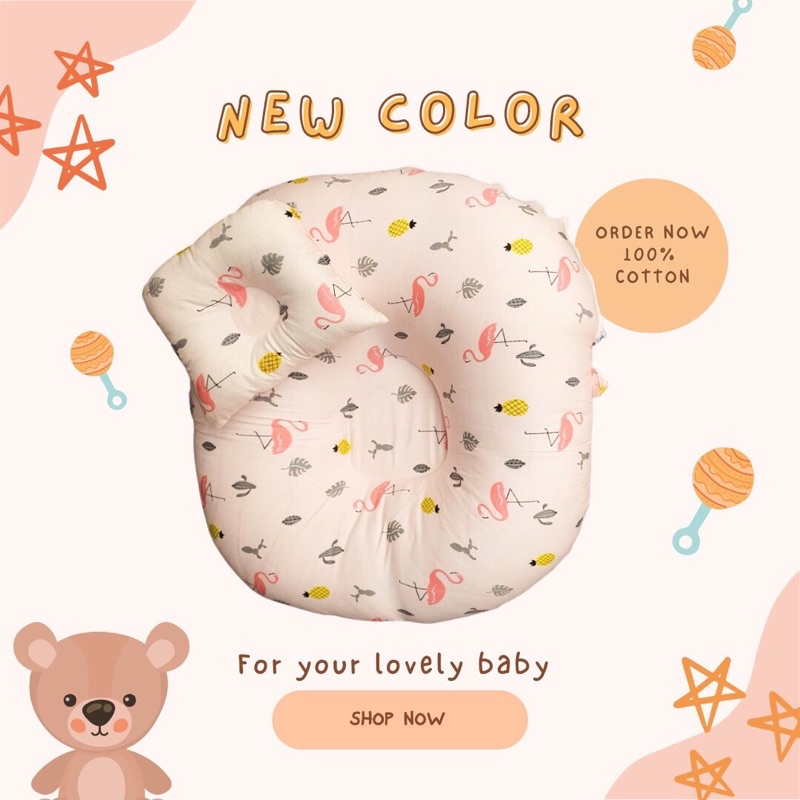 Gối chống trào ngược, đệm ngủ chống trào ngược BABY 100% Cotton