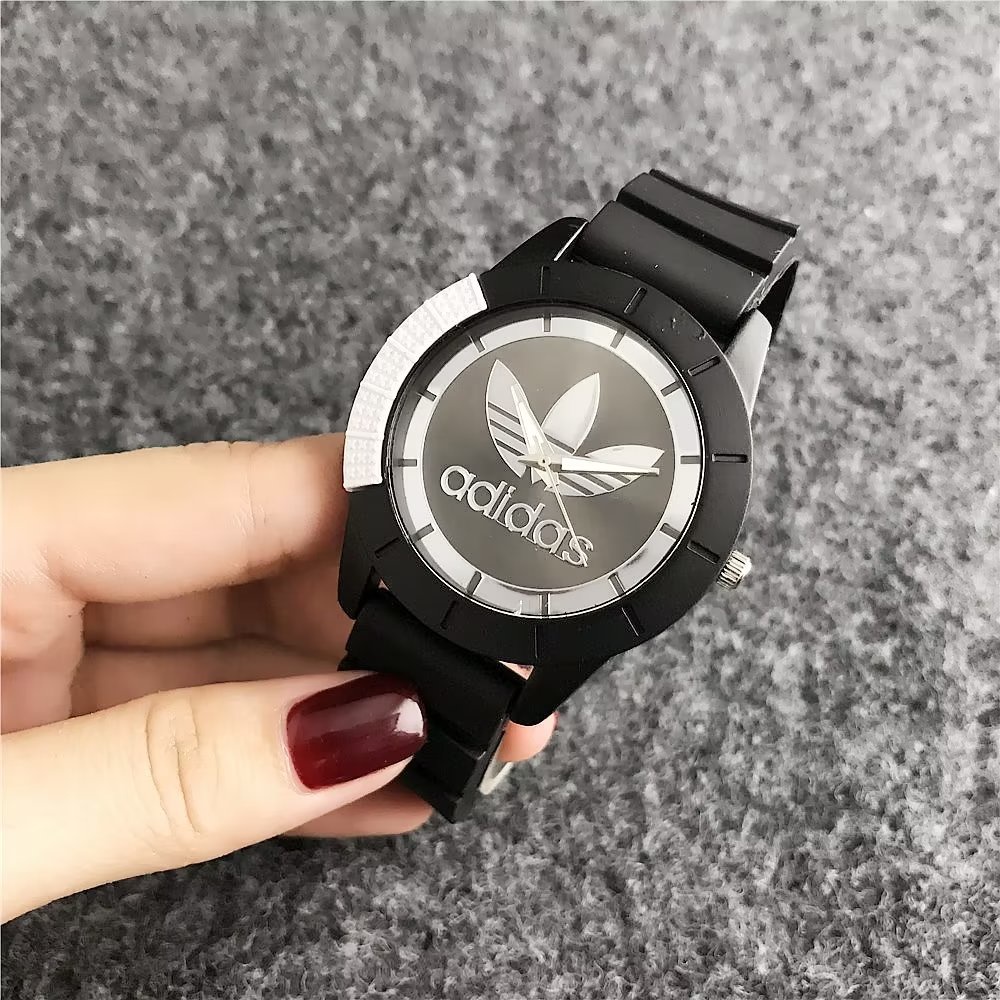 Đồng Hồ Đeo Tay Adidas Mặt Tròn Dây Da Thép Không Gỉ Thời Trang Cho Cặp Đôi
