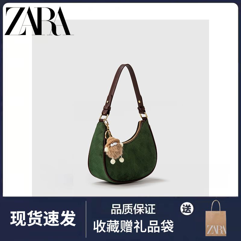 Zara Túi Xách Đeo Cánh Tay Phong Cách retro Cao Cấp Dễ Phối Đồ Thời Trang Cao Cấp Cho Nữ