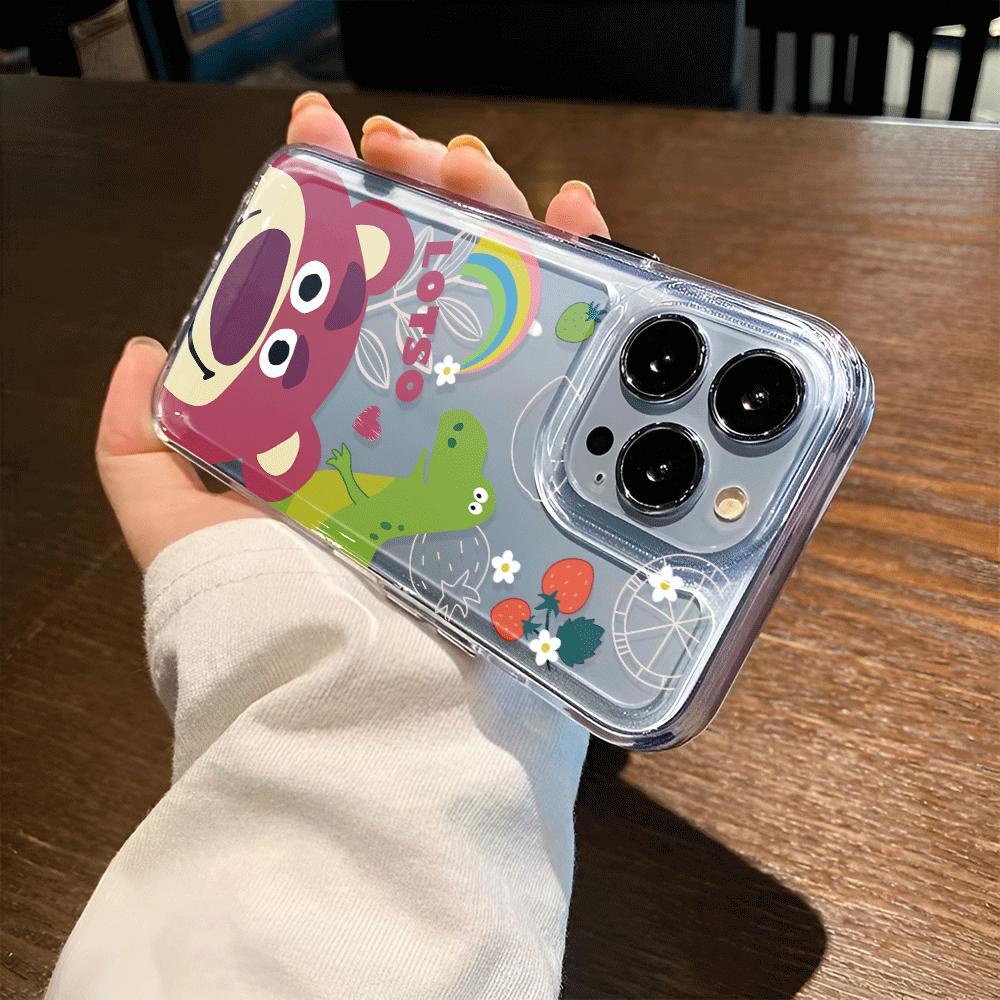 Ốp Điện Thoại Trong Suốt In Logo Lotso Thời Trang Cho iphone 14promax 13 12 11 7Plus 7 8 X XS Max