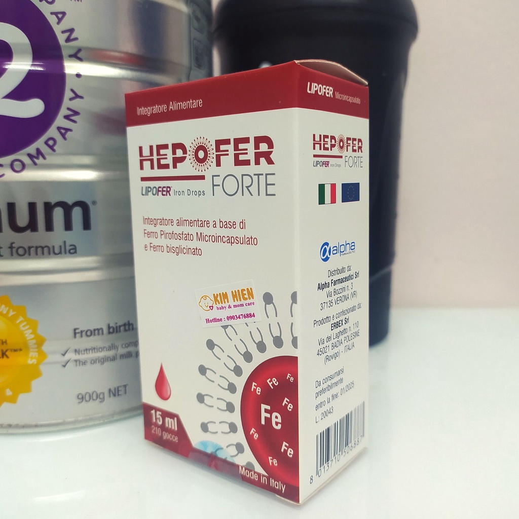 Sắt hữu cơ Lipofer Hepofer Forte 15ml