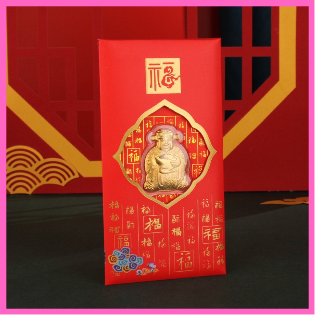 Lì xì thần tài đỏ mạ vàng may mắn tài lộc ngày vía thần tài, món quà ý nghĩa cho tết nguyên đán 2023 cực ý nghĩa