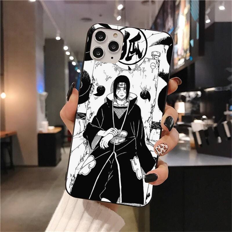 Ốp Điện Thoại TPU Dẻo Họa Tiết Hoạt Hình Naruto Sharingan Itachi Cho iPhone 6 6S 7 8 Plus X XS XR 11 12 13 14 Pro Max