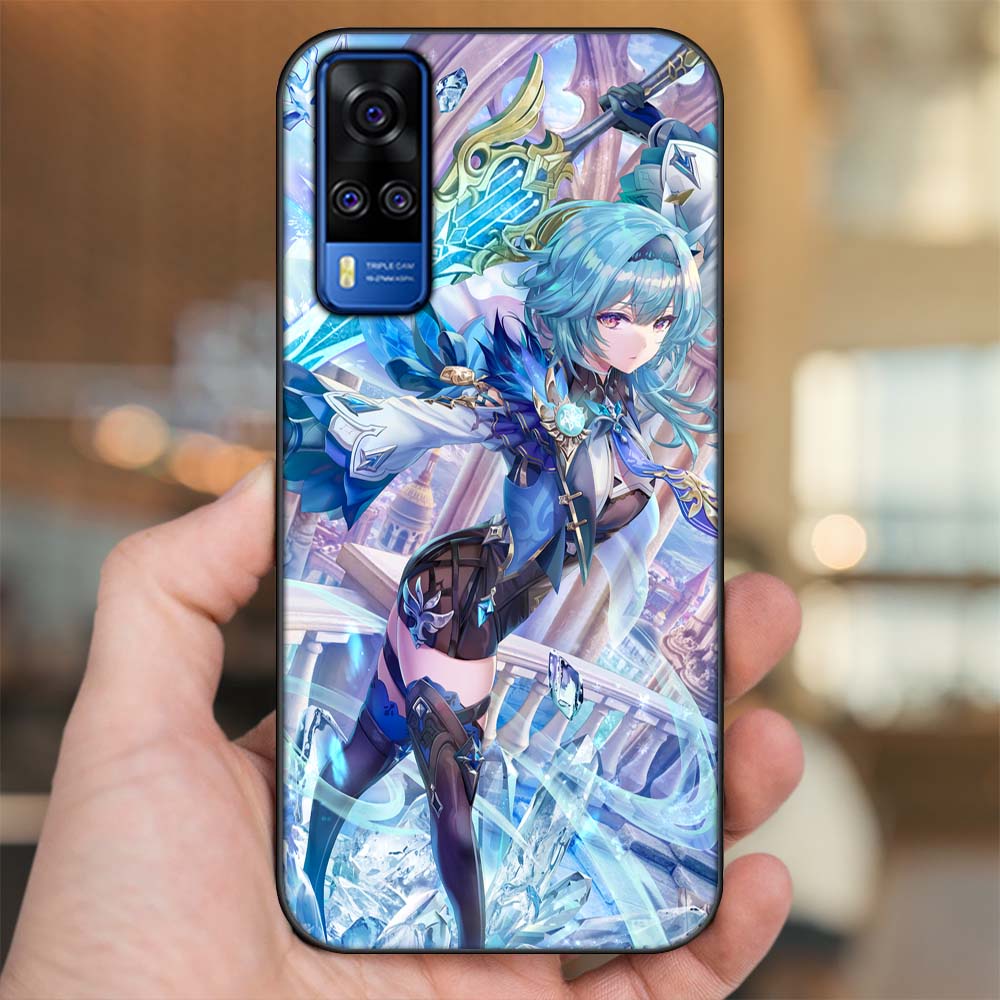 Ốp lưng Vivo Y51S viền đen in hình Eula Genshin Impact