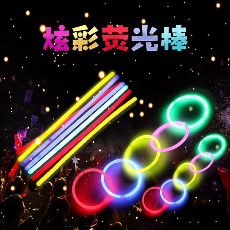 Que Phát Sáng Vòng Tay Phát Sáng Dạ Quang Nhiều Màu Sắc Ngẫu Nhiên Rực Rỡ Chơi Buổi Tối