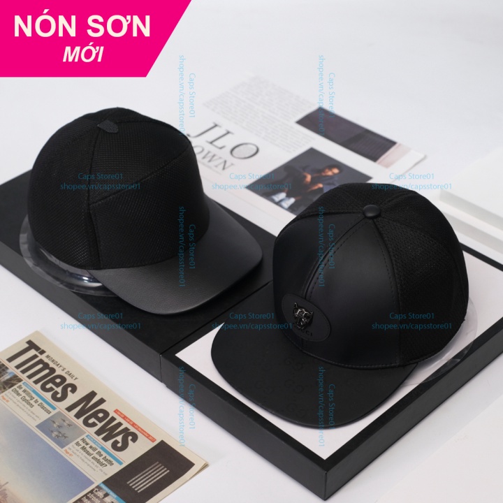 1 Cặp 2 Nón Sơn Đen Chóp Khiên Và Snapback Đầu Sói Chính Hãng Hàng Chuẩn Tem 7 Màu Cao Cấp Mới / Nón Kết Sơn