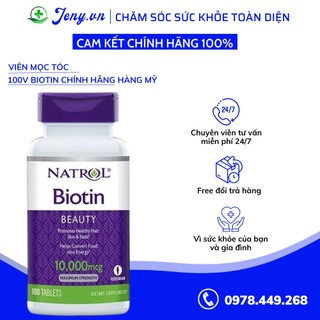 Viên mọc tóc 100v Biotin chính hãng hàng Mỹ