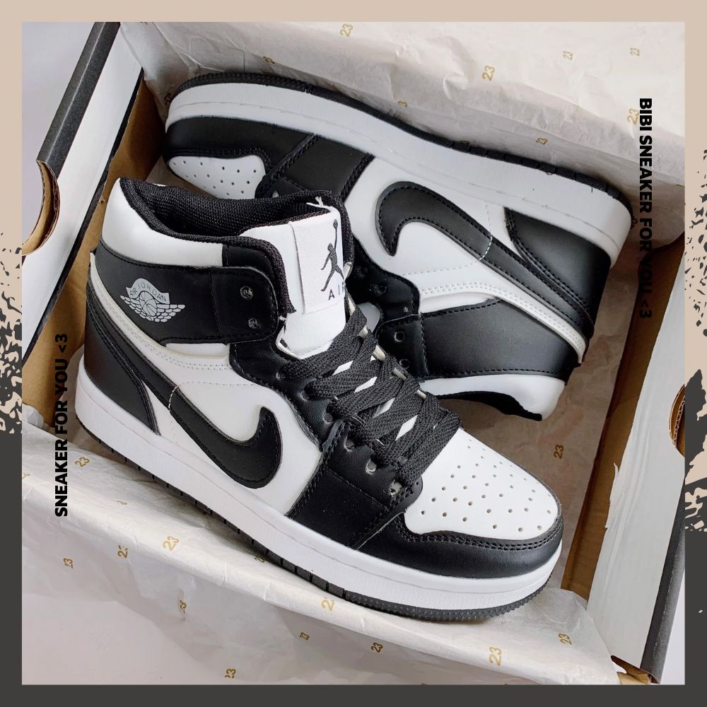 Giày Jordan Cổ Cao Nam Nữ, Giày JD1 Panda Cổ Cao Thời Trang Full Box Bill Hàng Đẹp
