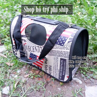 Hỗ trợ Ship- Túi Cứng Vận chuyển chó mèo size L (đại) thích hợp chó mèo dưới 7kg (sunzin 373)