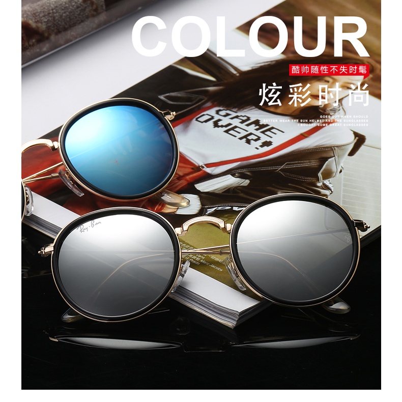Kính Mát Gọng Kim Loại Tròn Chống Tia UV400 Thời Trang Mới Năm 2023 Cho Nam Và Nữ