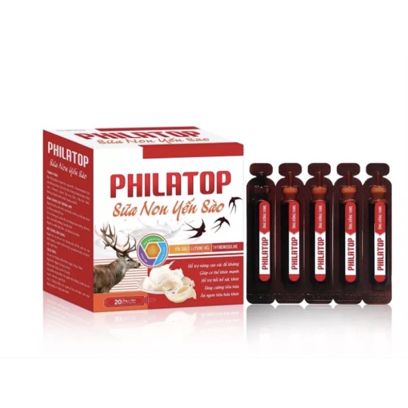 Philatop Sữa non yến sào bố sung vitamin,yến sào,hồng sâm giúp ăn ngủ ngon, nâng cao sức đề kháng,giúp bồi bổ cơ thể