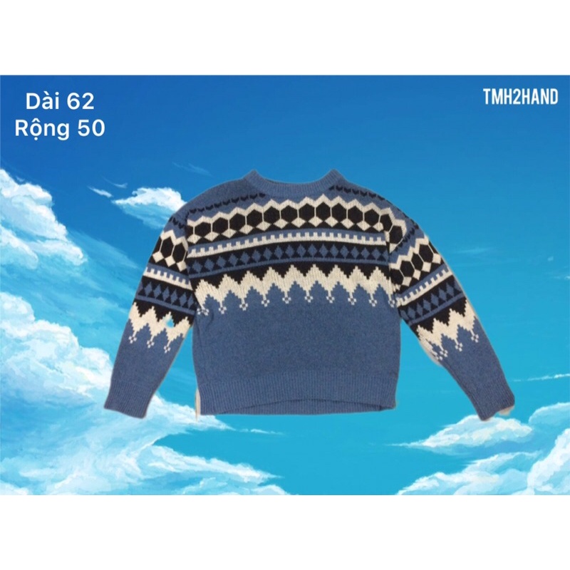 Ao Len Cổ Tròn Hoạ Tiết Thổ Cẩm Vintage [2hand]