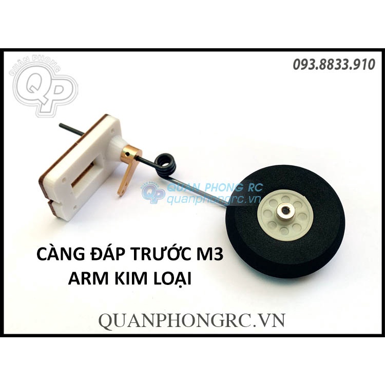 Càng Đáp Lái Mũi Arm Kim Loại Front Wheel Landing Gear Metal Arm 3.0mm