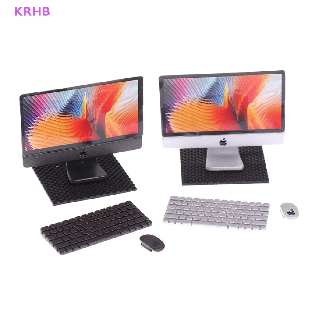 Máy Tính Đồ Chơi Mini Tỉ Lệ 1 / 12 Cho Nhà Búp Bê Mới