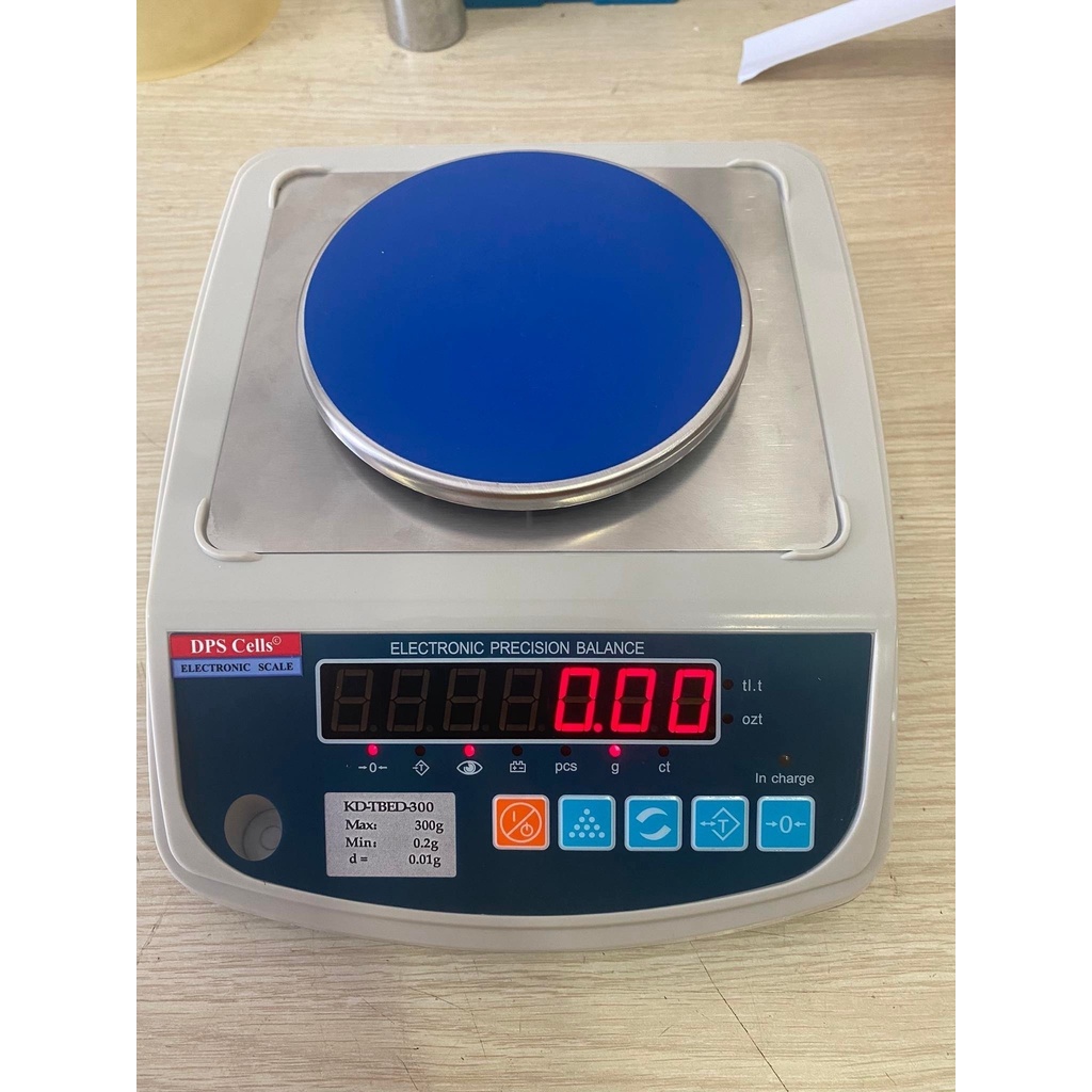 Cân điện tử KD-TBED 600g, Độ chia 0.01g, 2 màn hình trước sau, Pin sạc, Có Cổng RS232 hỗ trợ kết nối