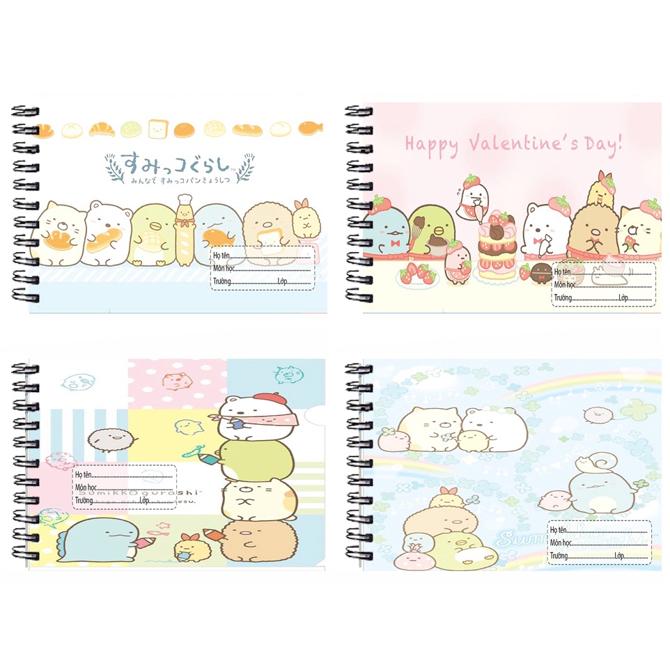 Vở vẽ totoro lò xo A4 VV4I40 20 tờ thần tượng vô diện sumikko shiba hoạt hình cute dễ thương