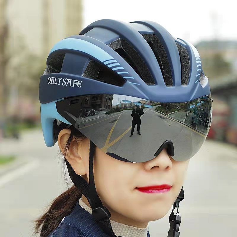 Bicycle Riding Helmet for Men and Women with Goggles Detachable Road Bike Mountain Bike Bicycle Fixt