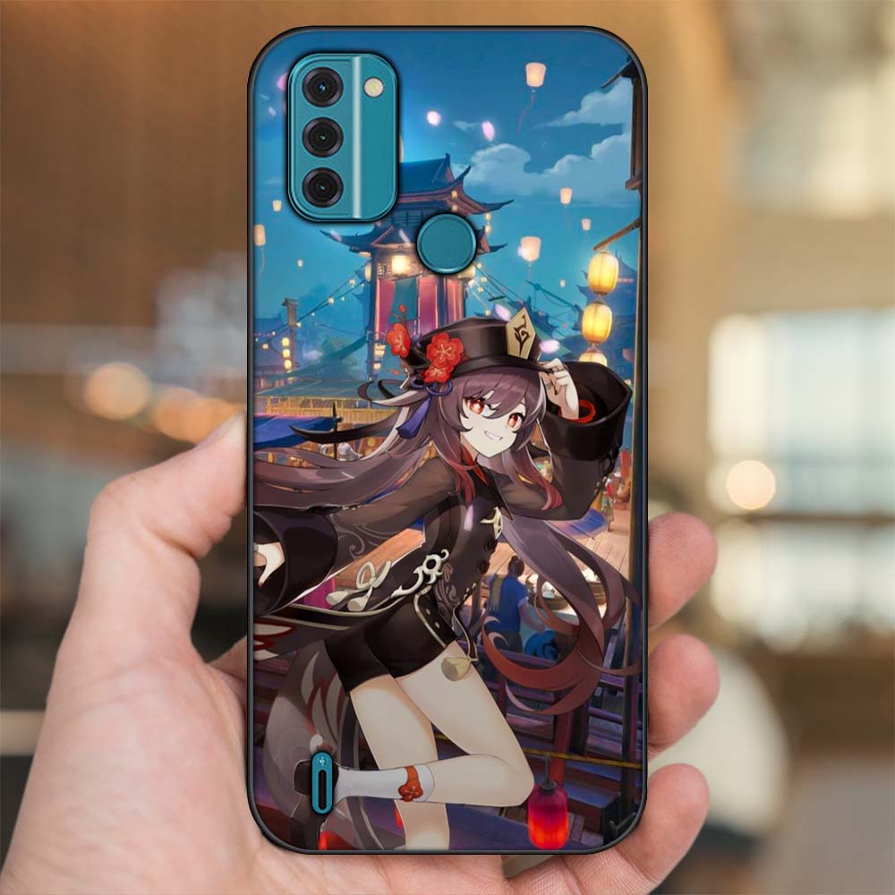 Ốp lưng Nokia C31 viền đen in hình Hutao Genshin Impact