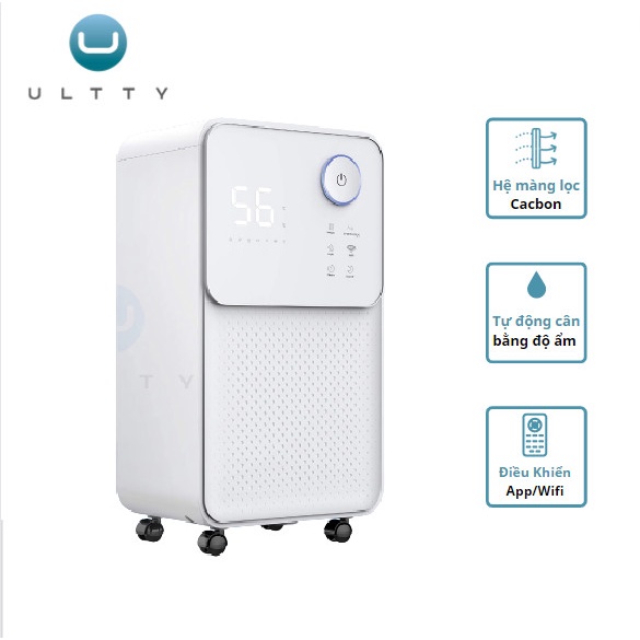 Máy Hút Ẩm & Máy Lọc Không Khí ULTTY LUK016, Lực Hút Mạnh, 4 Chế Độ Hút, Công Suất 20L/ngày, Cho Phòng 50m2, Độ Ồn Thấp