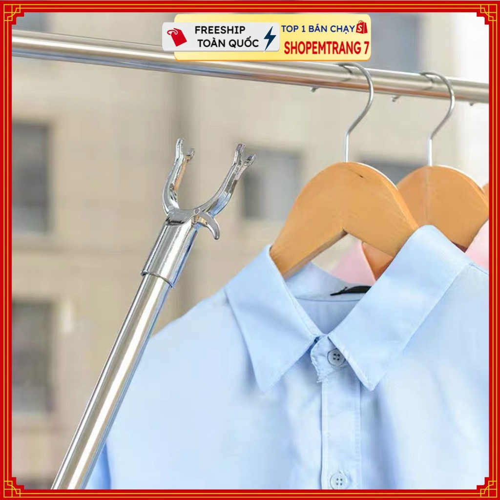 Cây lấy đồ trên cao điều chỉnh được chiều dàiSHOPEMTRANG07Gậy phơi quần áo rút gọn, Thanh phơi quần áo thông minh