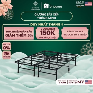 Giường Sắt Xếp Thông Minh Zinus Smart Base 160x200x35cm