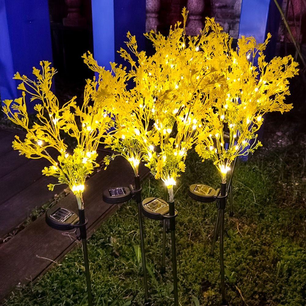 Set 6 / 8 Đèn LED Hình Bức Tượng Hoa Sử Dụng Năng Lượng Mặt Trời Trang Trí Sân Vườn