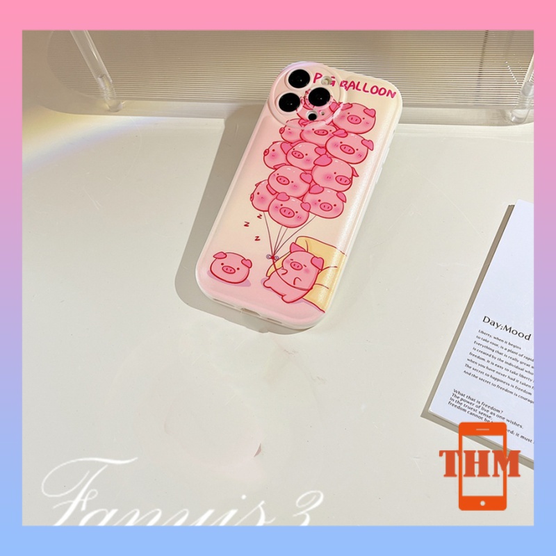 Ốp Điện Thoại Mềm Hình Heo Dễ Thương Cho Iphone6 6splus 7 7plus 8 8plus XR x xs 12 11 pro max plus 13 promax-5013