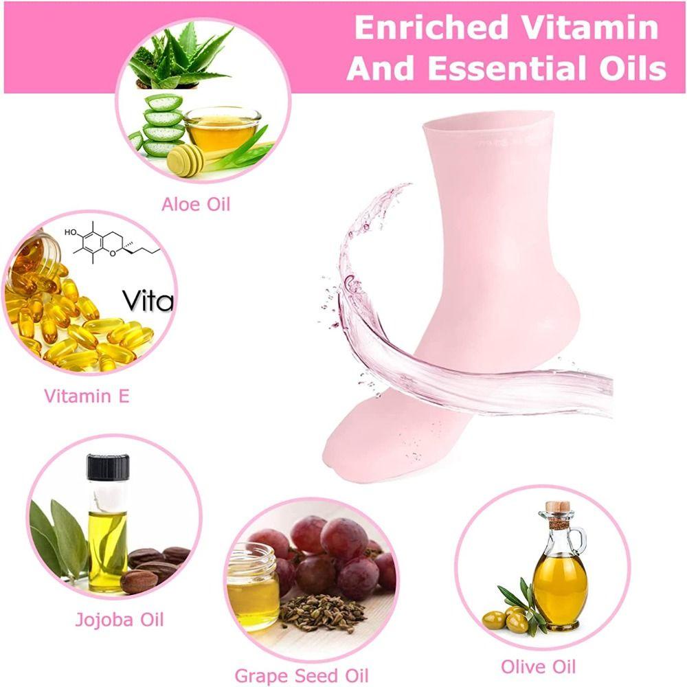 Vớ Silicone Dài Chống Nứt Nẻ Chăm Sóc Bàn Chân Giặt Được Cho Nữ