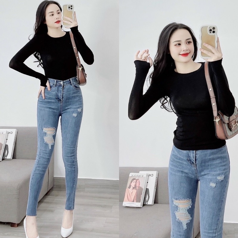 Áo Thun Tay Dài Thun Nhũ Siêu Sang