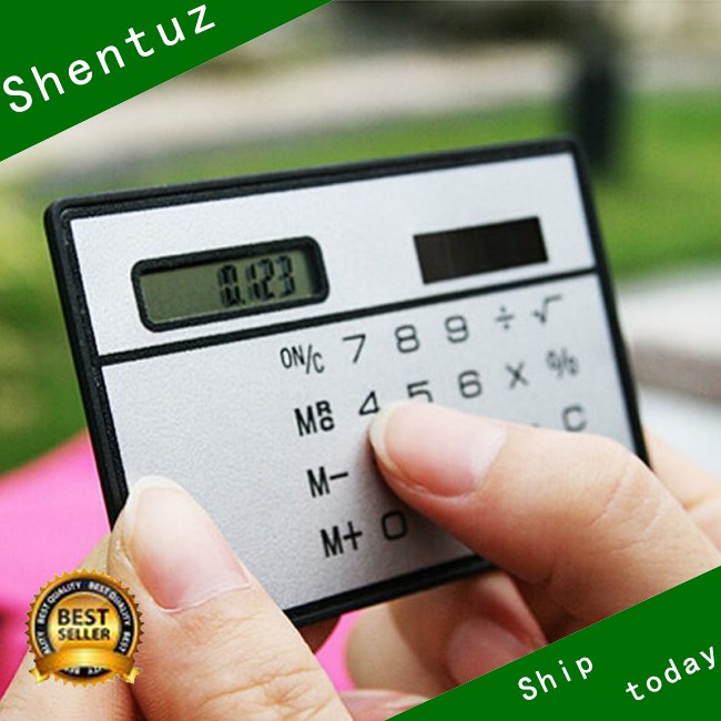 Máy Tính Thẻ Năng Lượng Mặt Trời Cầm Tay Mini Siêu Mỏng