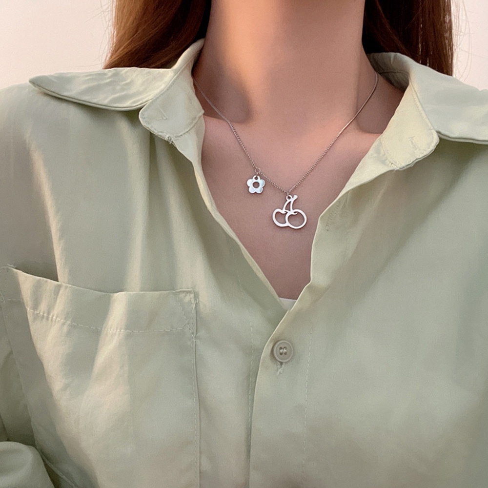 Vòng cổ Mặt Hình Quả Cherry Phong Cách Harajuku Hàn Quốc