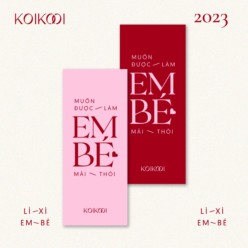Bao Lì Xì Tết 2024 - Bao Lì Xì Du Niên KoiKooi