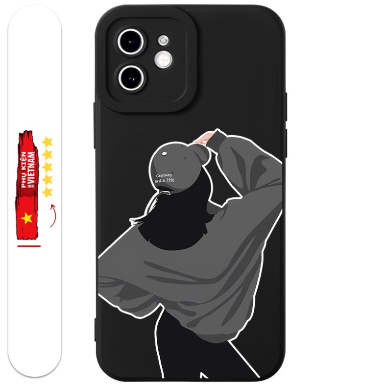 Ốp lưng iphone viền vuông 7+/8 plus, X, XSMAX, 11, 12, 13, 14 PROMAX cặp đôi nam nữ cá tính